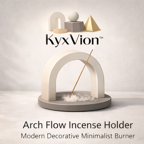 KyxVion™ Arch Flow Incense Holder – Minimalist Geometric Incense Burner for Modern Home Decor, Zen Desk Decor & Meditation Room Accent