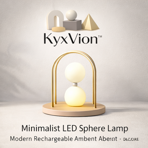 KyxVion™ Dual Sphere Light Sculpture – Minimalist Ambient LED Geometric Decor